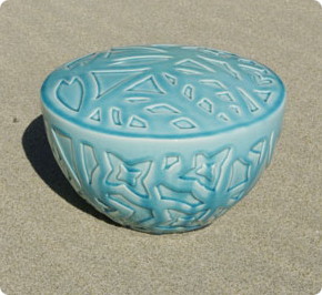 Return to Sender ceramic urn